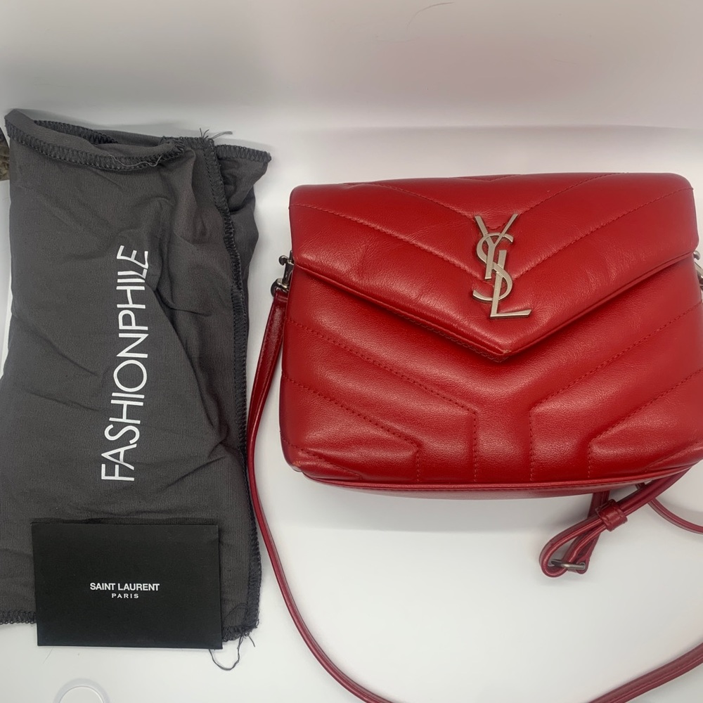 Ysl Toy Loulou Red Cross Body Bag